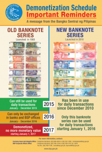 Demonetization of Old Banknote Series (known as NDS Banknotes)