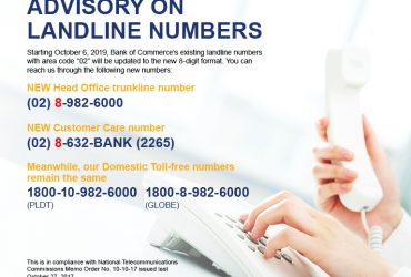 Advisory on New Landline Numbers