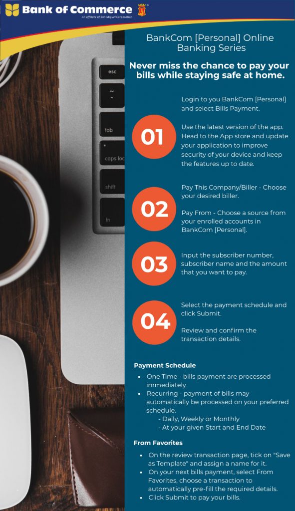 Consumer Protection Bulletin 2021-19: Online Banking: Pay your bills via BankCom [Personal]!