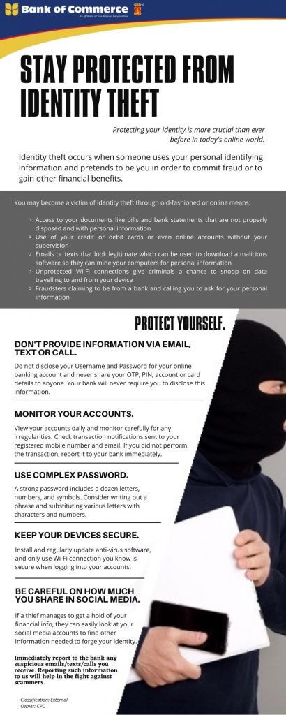 Consumer Protection Bulletin 2022-01: Stay Protected from Identity Theft