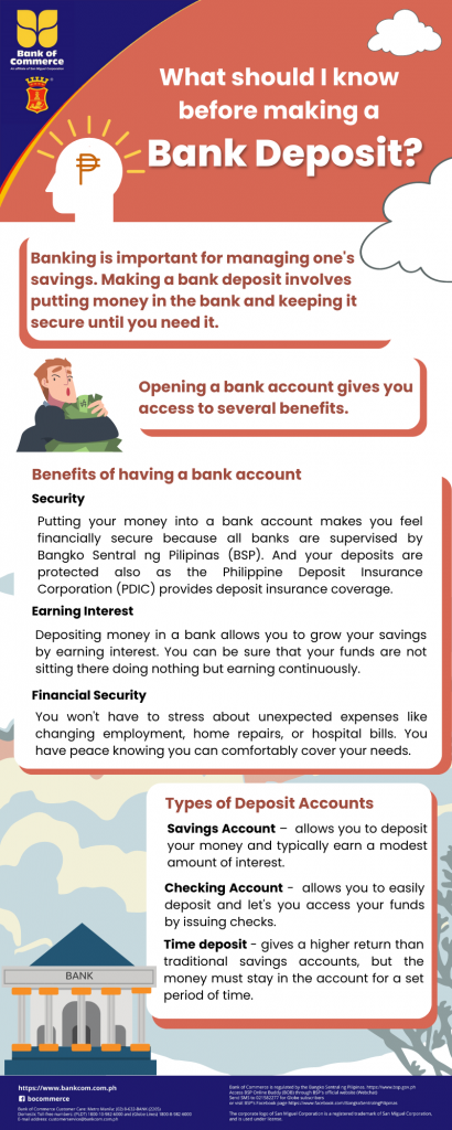 What should I know before making a Bank Deposit?