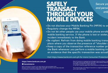 Safely transact through your mobile devices