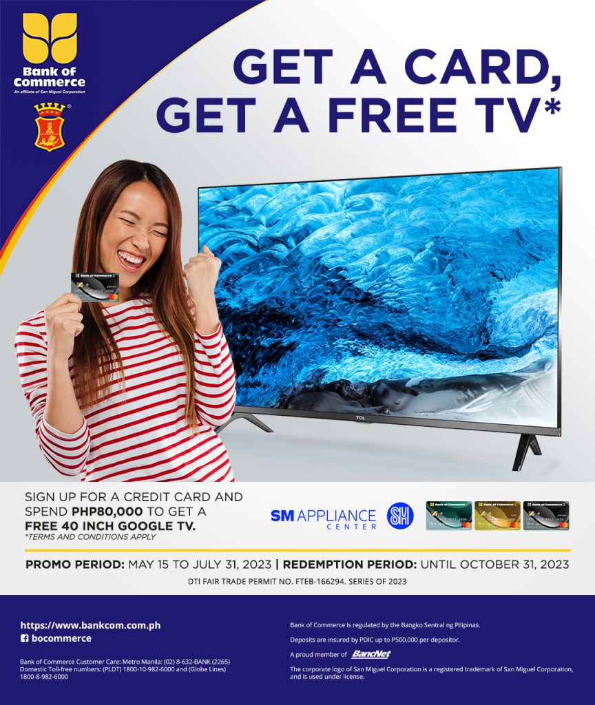 Your entertainment upgrade: Apply for a BankCom Credit Card and Get a Free 40" Google TV!