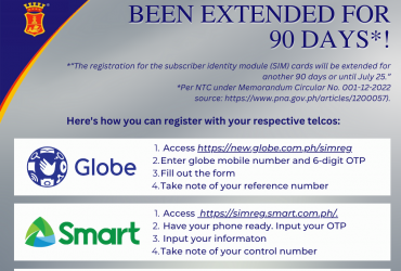 Extension of Sim Card Registration Advisory