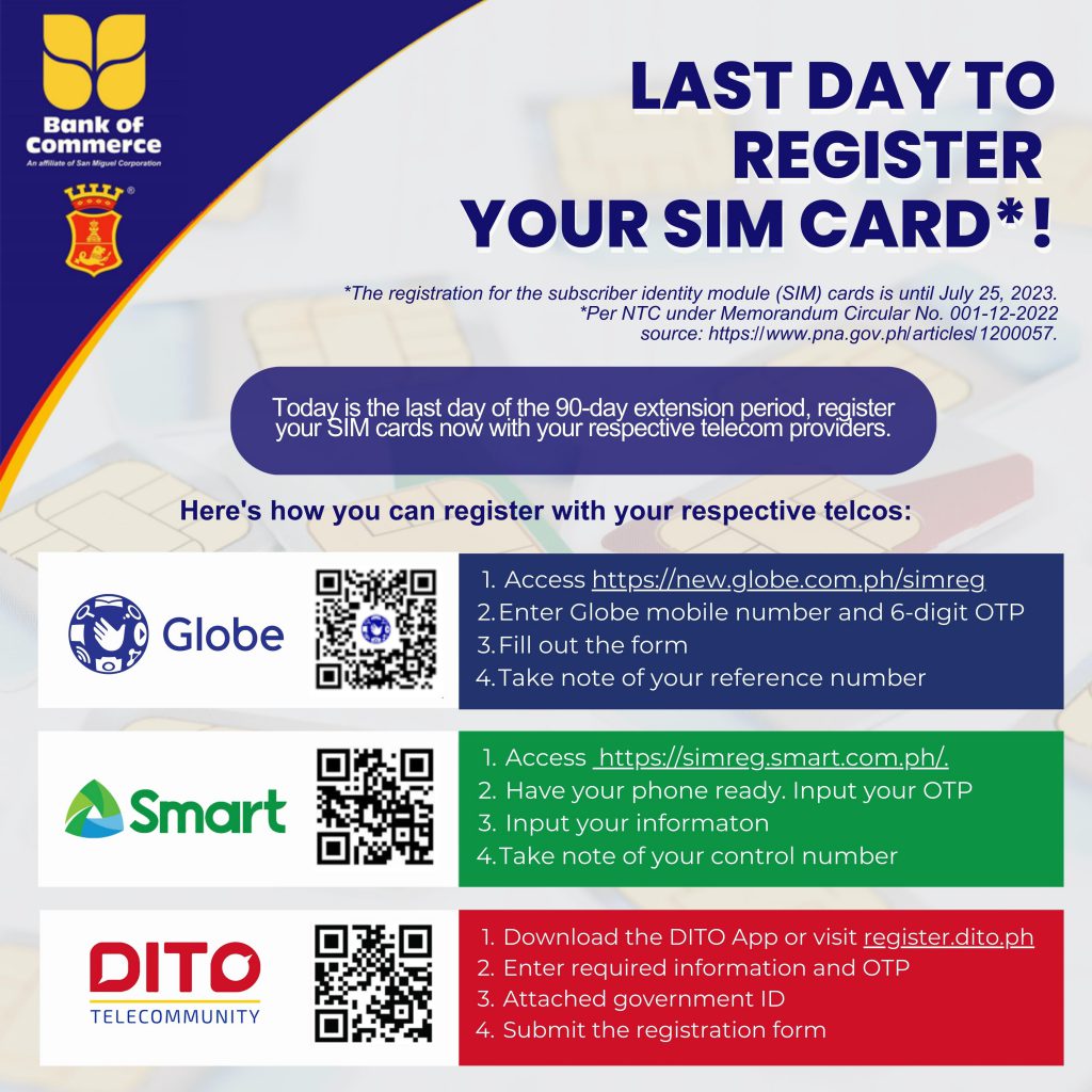 Last Day To Register Your SIM Card!