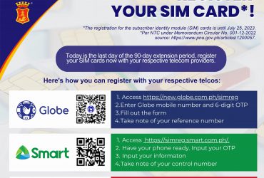 Last Day to Register Your SIM Card!
