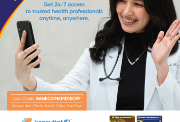 Your lifeline to health. Get 15% OFF on select services at KonsultaMD using your BankCom Credit and Debit Card