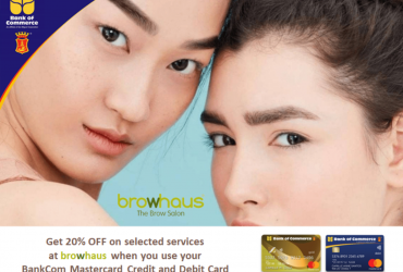 Enjoy 20% OFF on selected services at browhaus when you use your BankCom Mastercard Credit and Debit Card