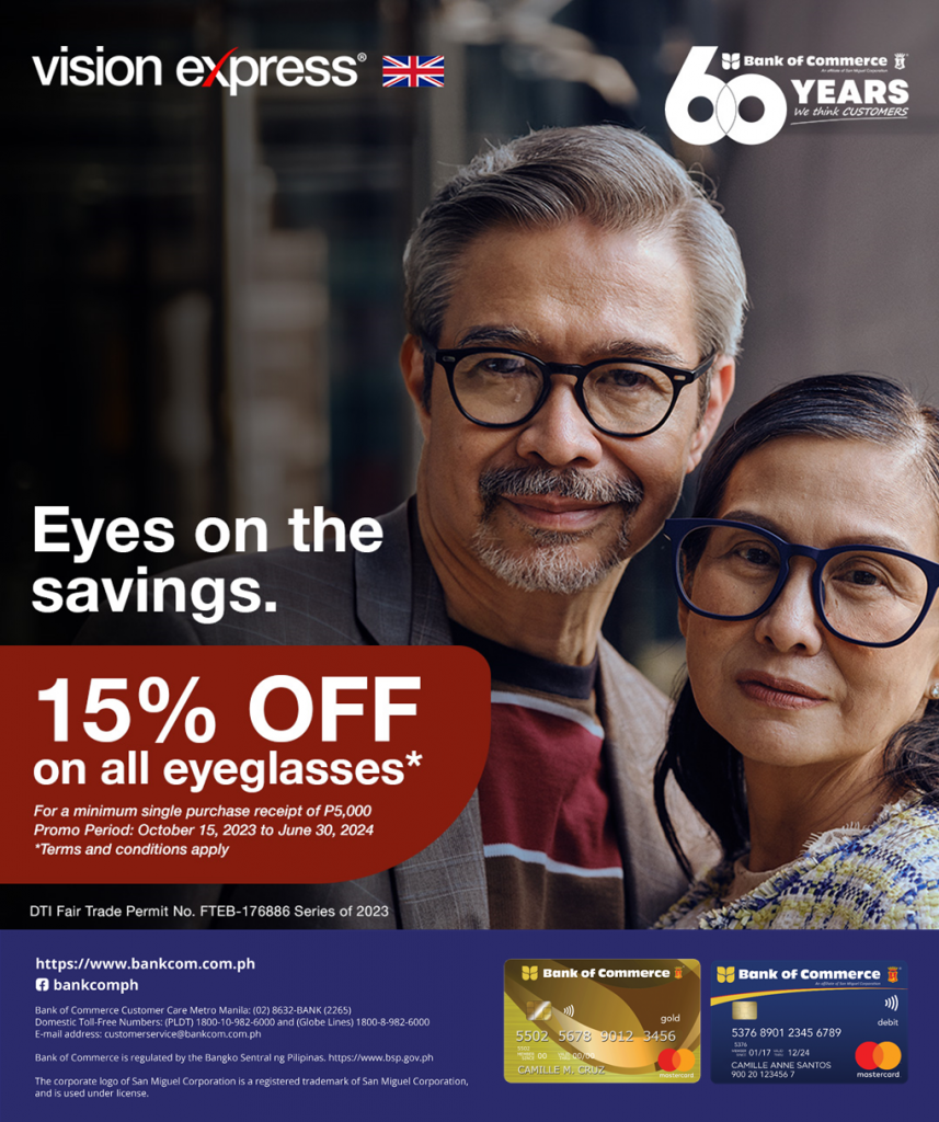 Save 15% OFF on your Prescription Glasses at Vision Express with your BankCom Credit and Debit Card