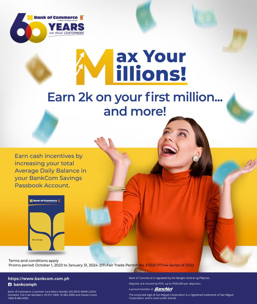 NEW PROMO ALERT: MAX YOUR MILLIONS! - Earn Php2,000 on your first million...and more!