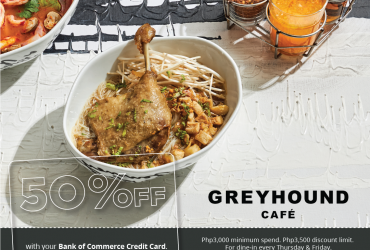 Thai Delights, Half the Price! Get 50% OFF at Greyhound Café using your BankCom Credit Card