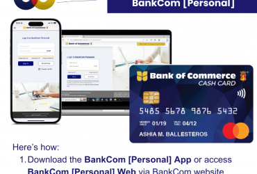 Instantly access your CASH CARD via BankCom [Personal] in just 3 easy steps!
