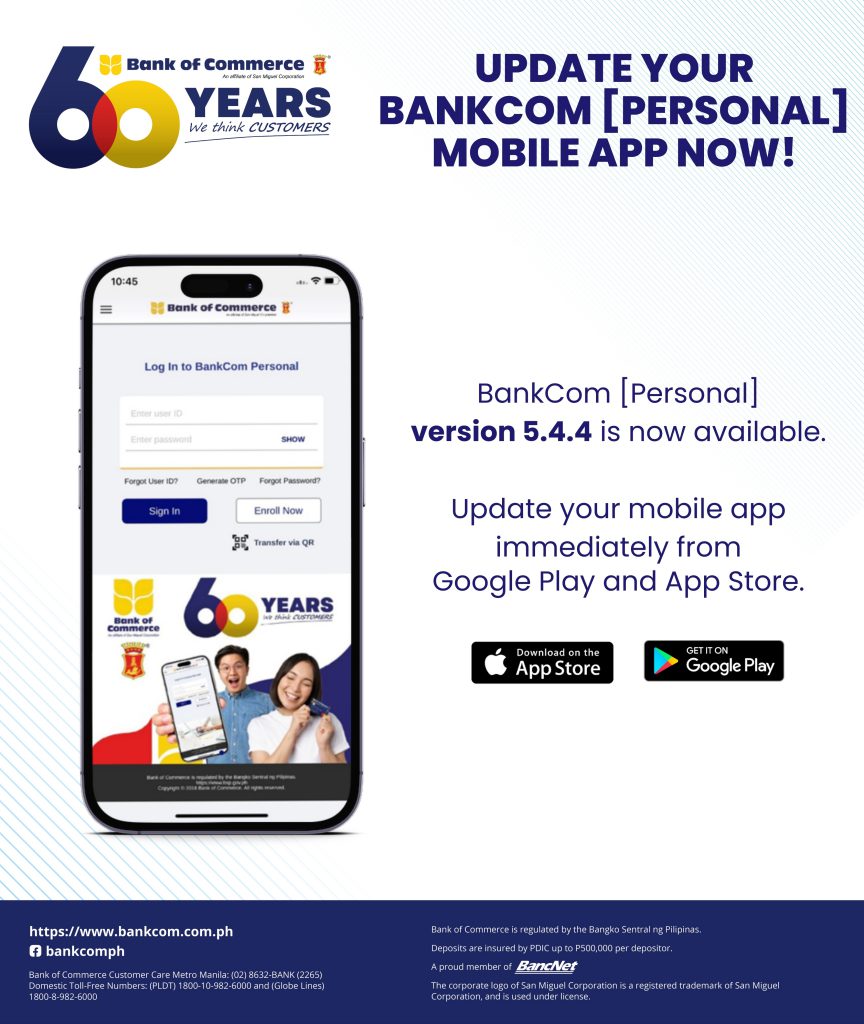Download the New Version of BankCom [Personal] now! 3