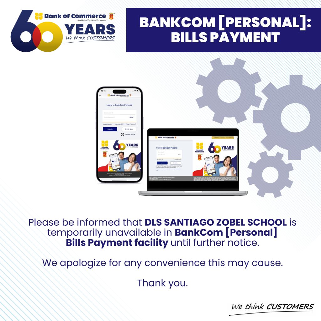 CLIENT ADVISORY: BANKCOM [PERSONAL] BILLS PAYMENT 1