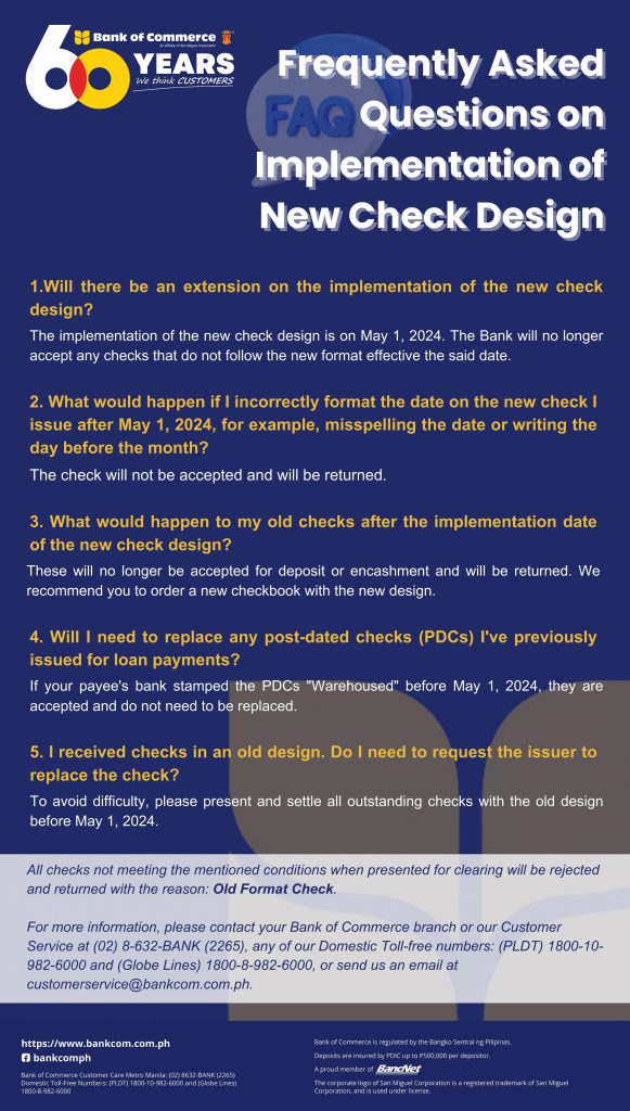 New Check Design Standards and Specifications  [Part 2]