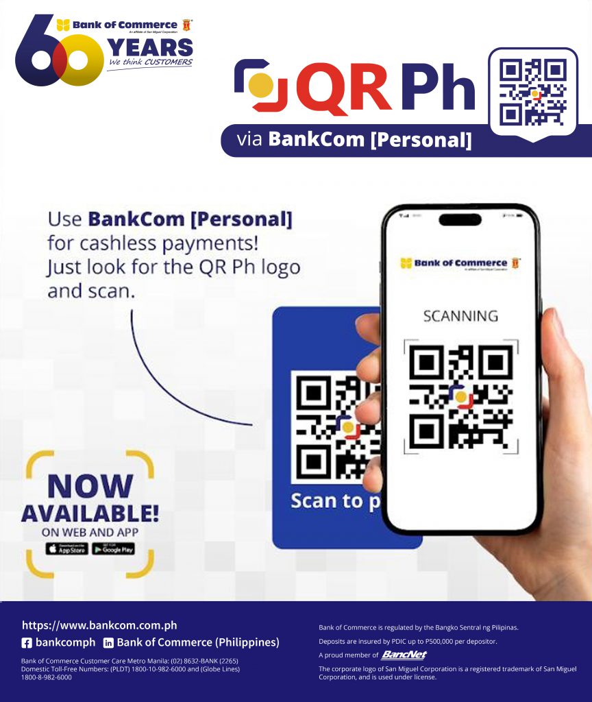 QR Ph via BankCom [Personal]: Payment Source for Cashless Payments
