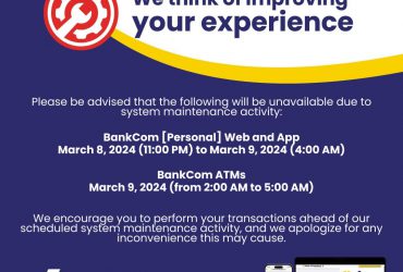 CLIENT ADVISORY: SYSTEM MAINTENANCE ACTIVITY – MAR. 8-9, 2024