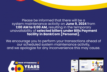 CLIENT ADVISORY: SYSTEM MAINTENANCE ACTIVITY – JUNE 9, 2024