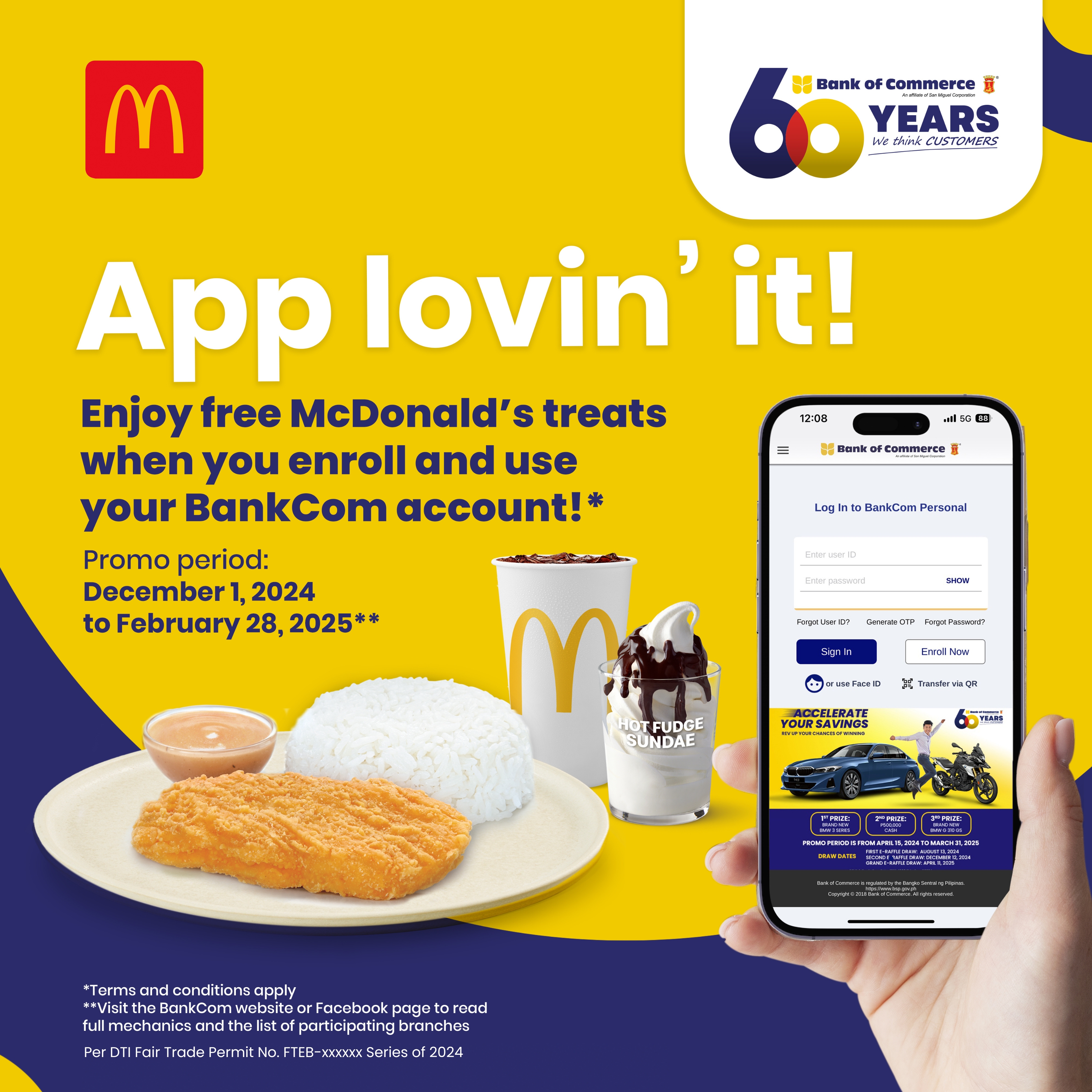 App lovin’ it! – Enjoy free McDonald’s treats when you enroll and use your BankCom account