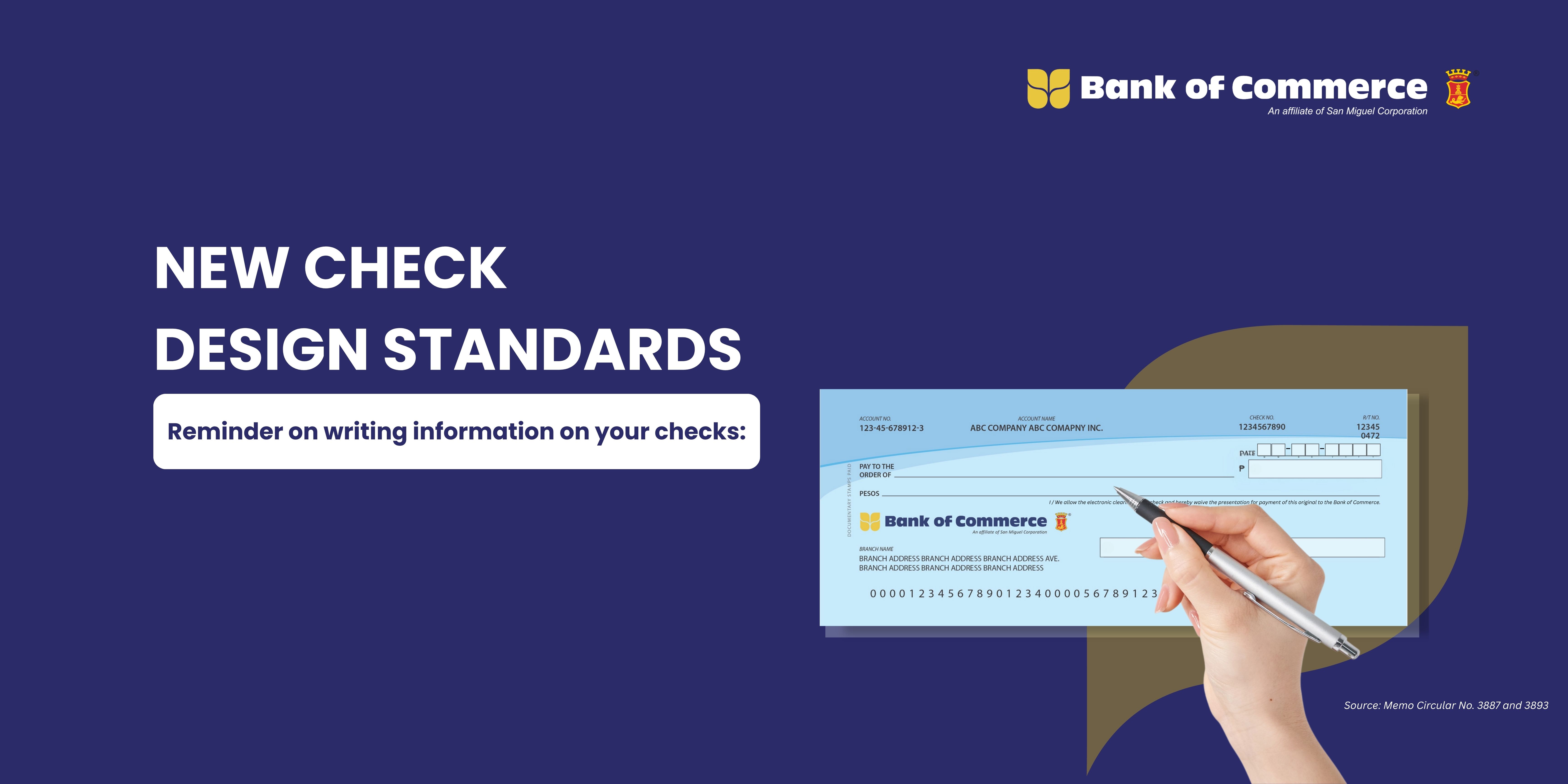 Reminders on Writing Information on your Checks