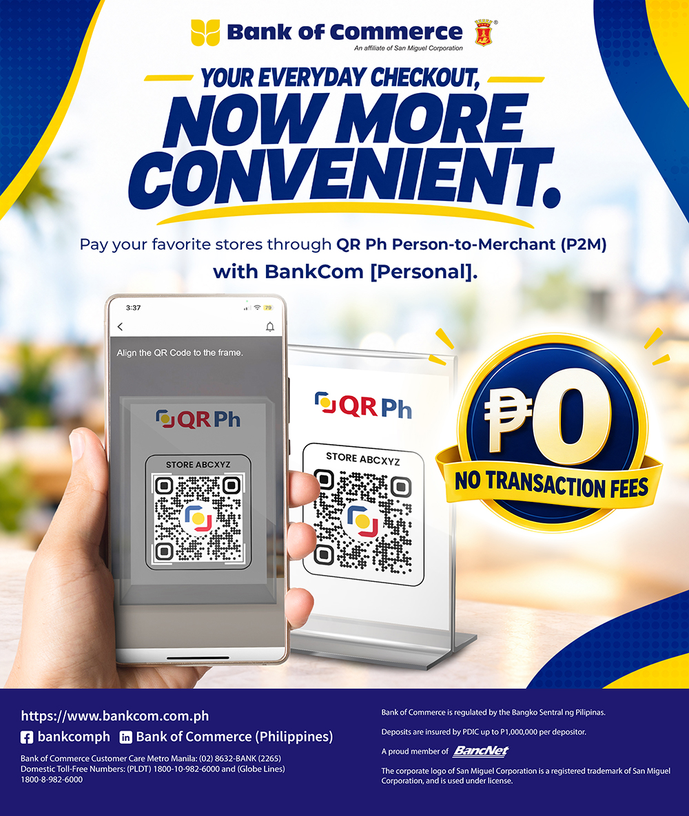 Pay your favorite stores through QR Ph Person-to-Merchant (P2M) with BankCom [Personal]